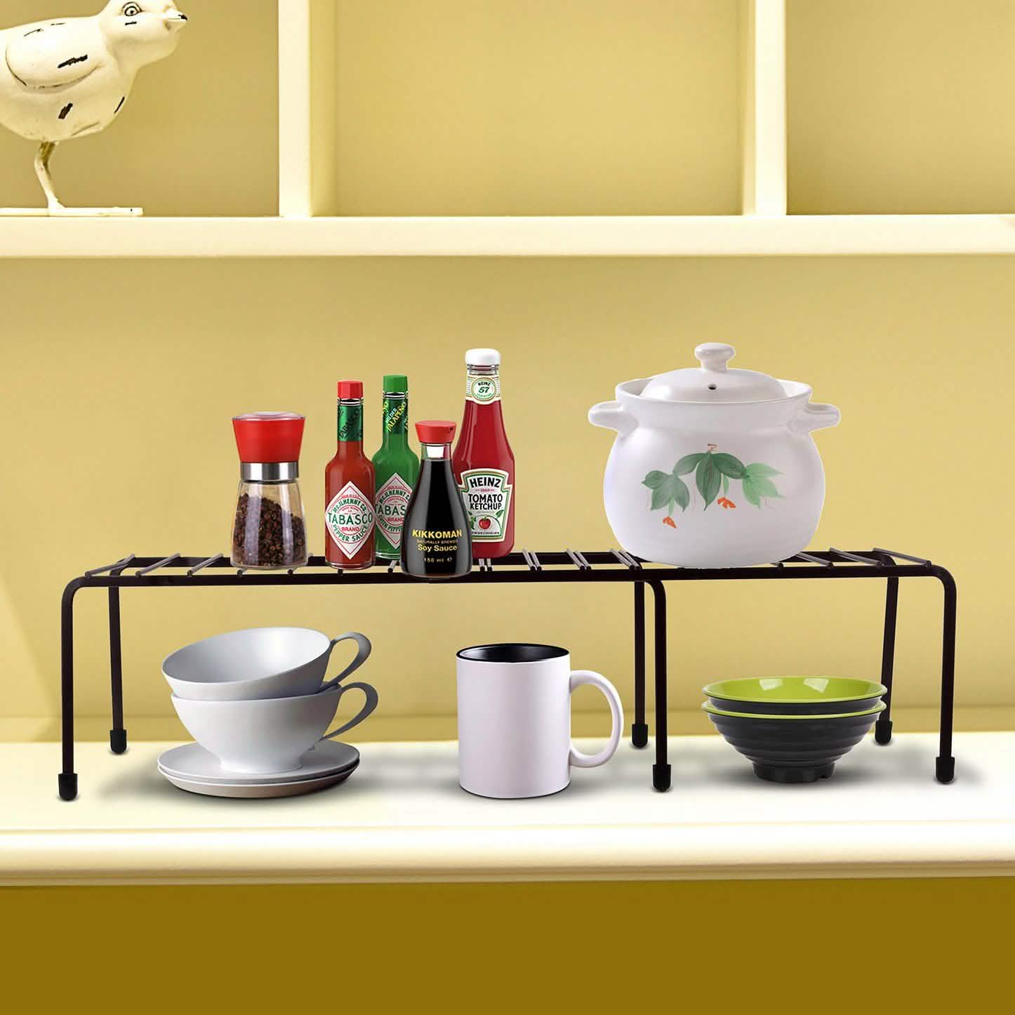 Expandable Kitchen Counter Metal Cabinet Kitchen Storage - Tophatter Daily Deals