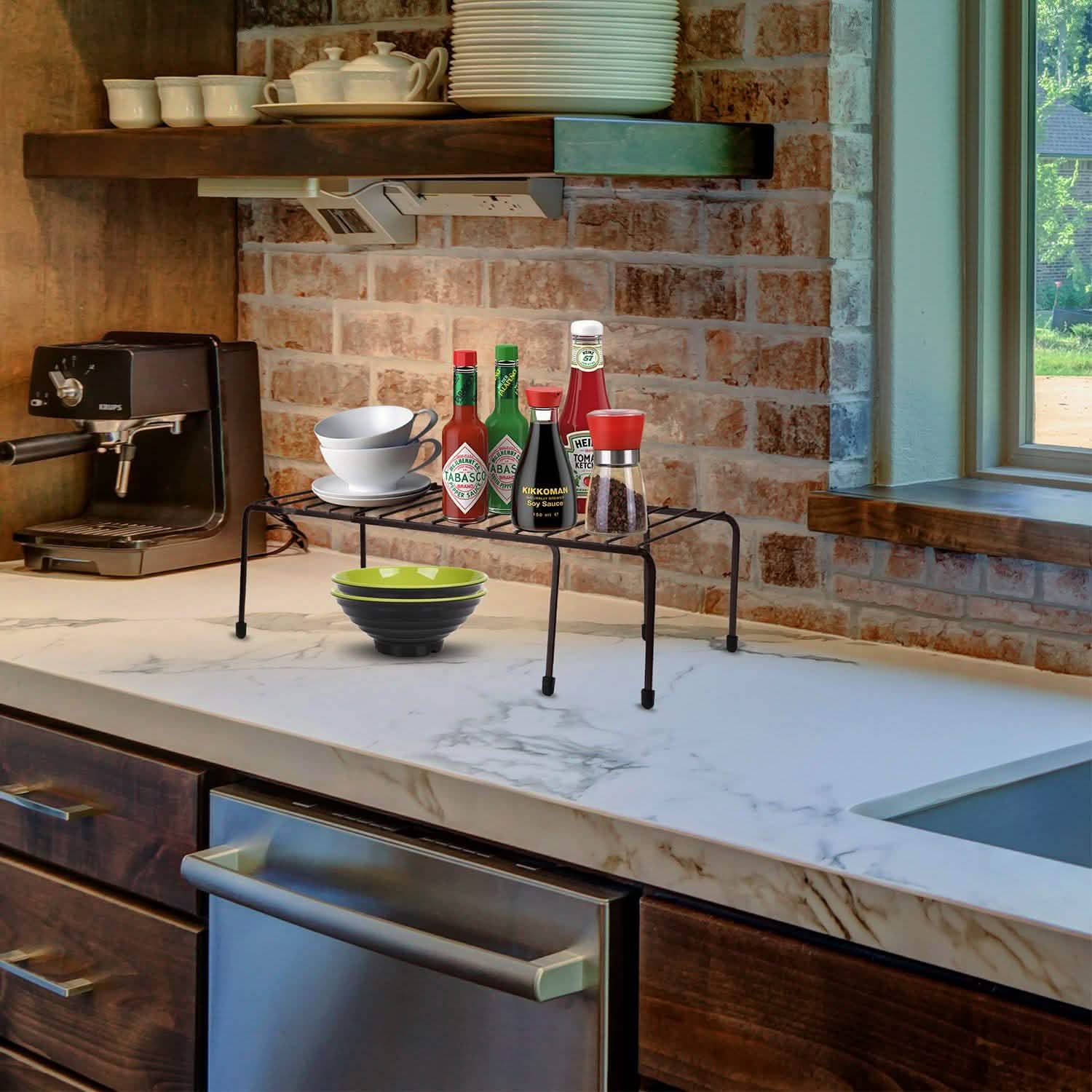 Expandable Kitchen Counter Metal Cabinet Kitchen Storage - Tophatter Daily Deals