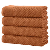 Cotton Diamond Waffle Weave Bath Towel Set - Grayson Collection Bath Towel (Pack of 4) Copper Bath - Tophatter Daily Deals