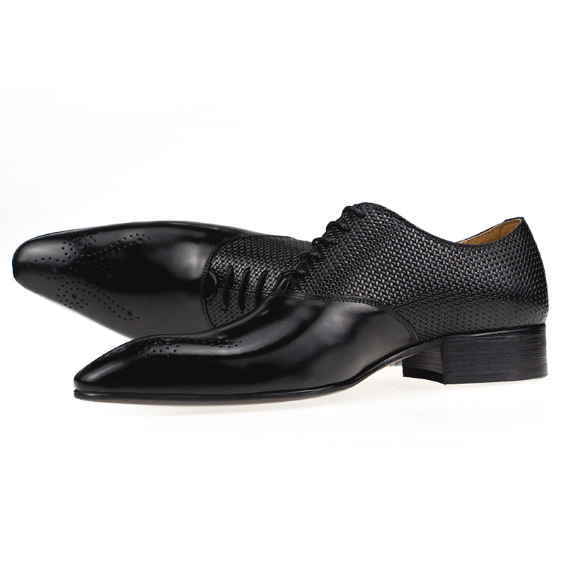 Exquisite Metal Buckle Genuine Leather Men Business Shoes Men Dresses Shoes - Tophatter Daily Deals
