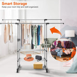 Extendable Garment Hanging Rack Storage & Organization - Tophatter Daily Deals