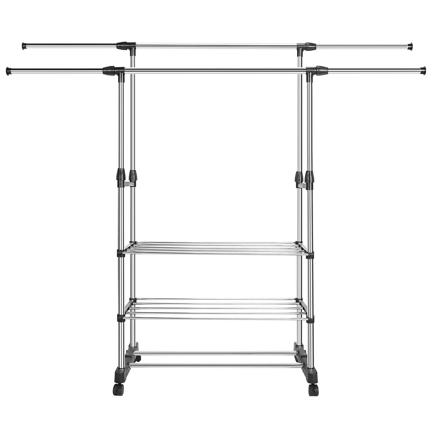 Extendable Garment Hanging Rack Storage & Organization - Tophatter Daily Deals