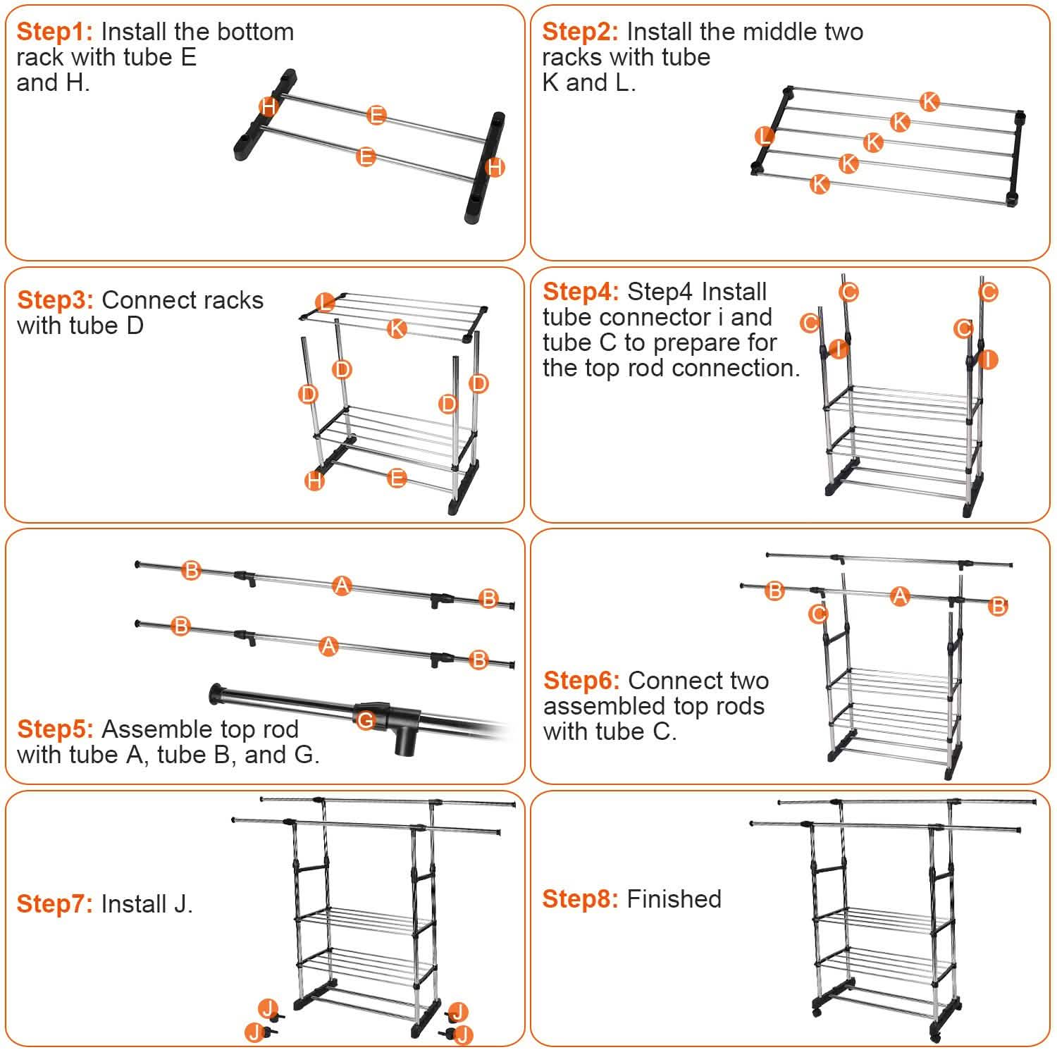 Extendable Garment Hanging Rack Storage & Organization - Tophatter Daily Deals