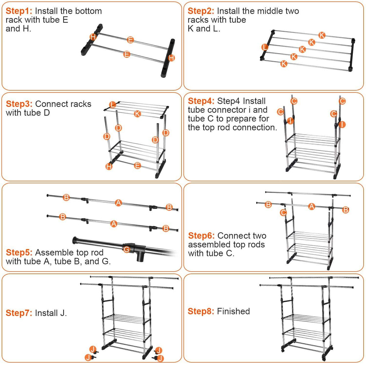 Extendable Garment Hanging Rack Storage & Organization - Tophatter Daily Deals