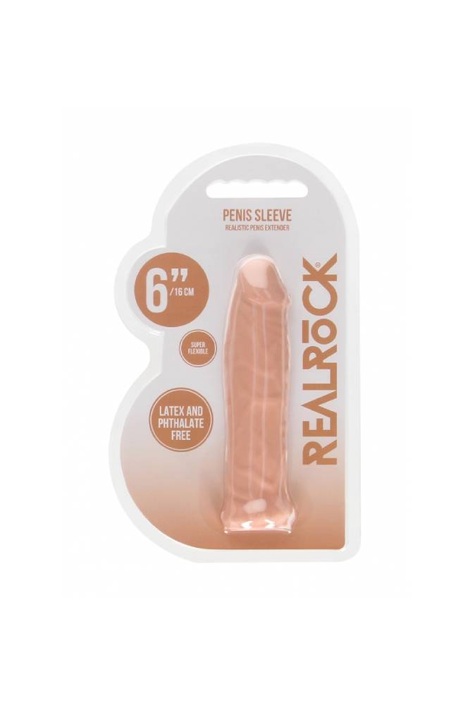 Shots Toys - RealRock - 6" Penis Extender - Beige Sex Toy - Tophatter Daily Deals
