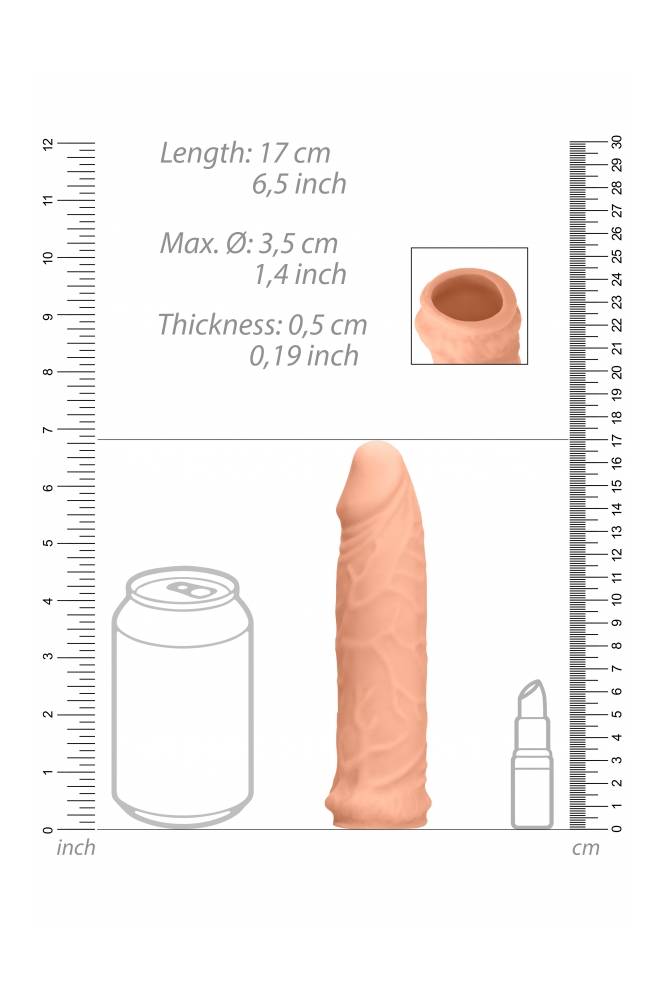 Shots Toys - RealRock - 6" Penis Extender - Beige Sex Toy - Tophatter Daily Deals