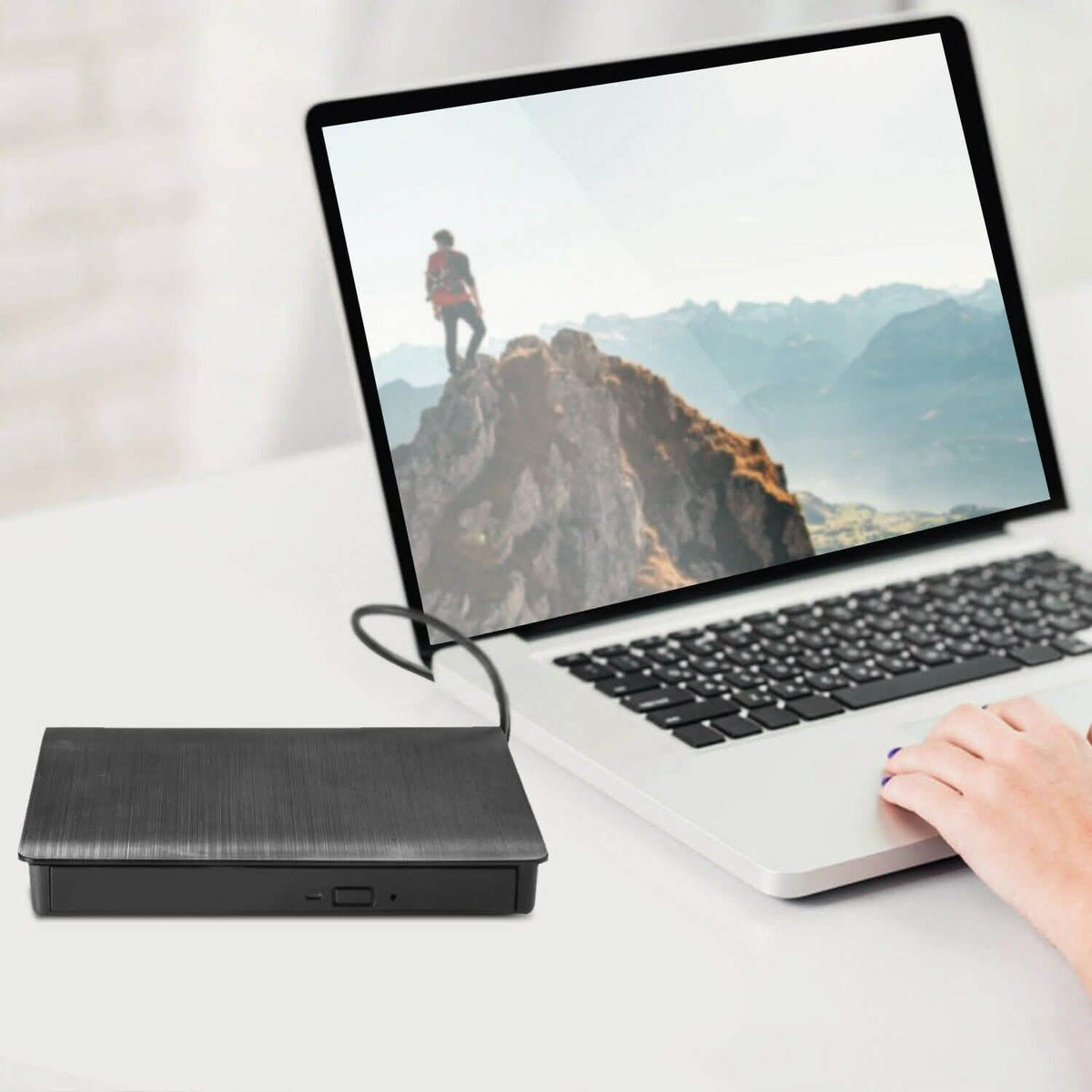 External CD DVD Drive USB 3.0 Slim Computer Accessories - Tophatter Daily Deals