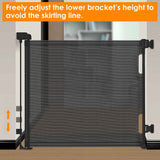 Extra Wide Child Safety Gate Retractable Door Baby Gear - Tophatter Daily Deals