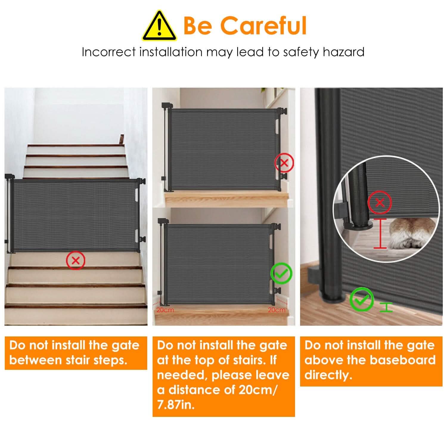 Extra Wide Child Safety Gate Retractable Door Baby Gear - Tophatter Daily Deals