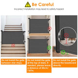 Extra Wide Child Safety Gate Retractable Door Baby Gear - Tophatter Daily Deals