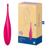 Satisfyer Twirling Fun Magenta Tip Vibrator with 12 Settings and Waterproof Silicone Design > Vibrators > Ladies > Clitoral Vibrators and Stimulators - Tophatter Daily Deals