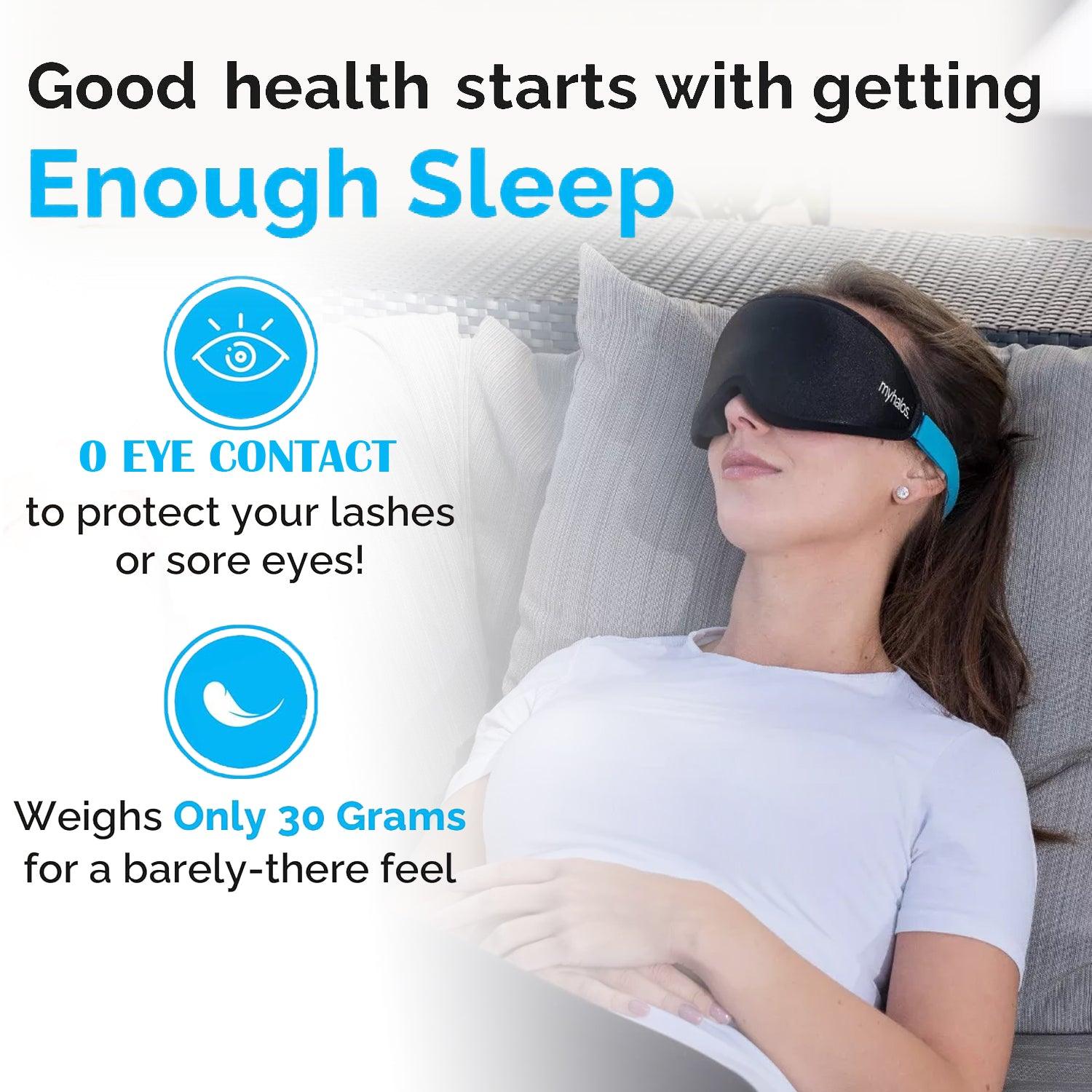 Sleeping Eye Masks - 100% Blackout Sleep Masks For Women & Men Zero Eye Pressure Travel Night Sleep Personal Care - Tophatter Daily Deals