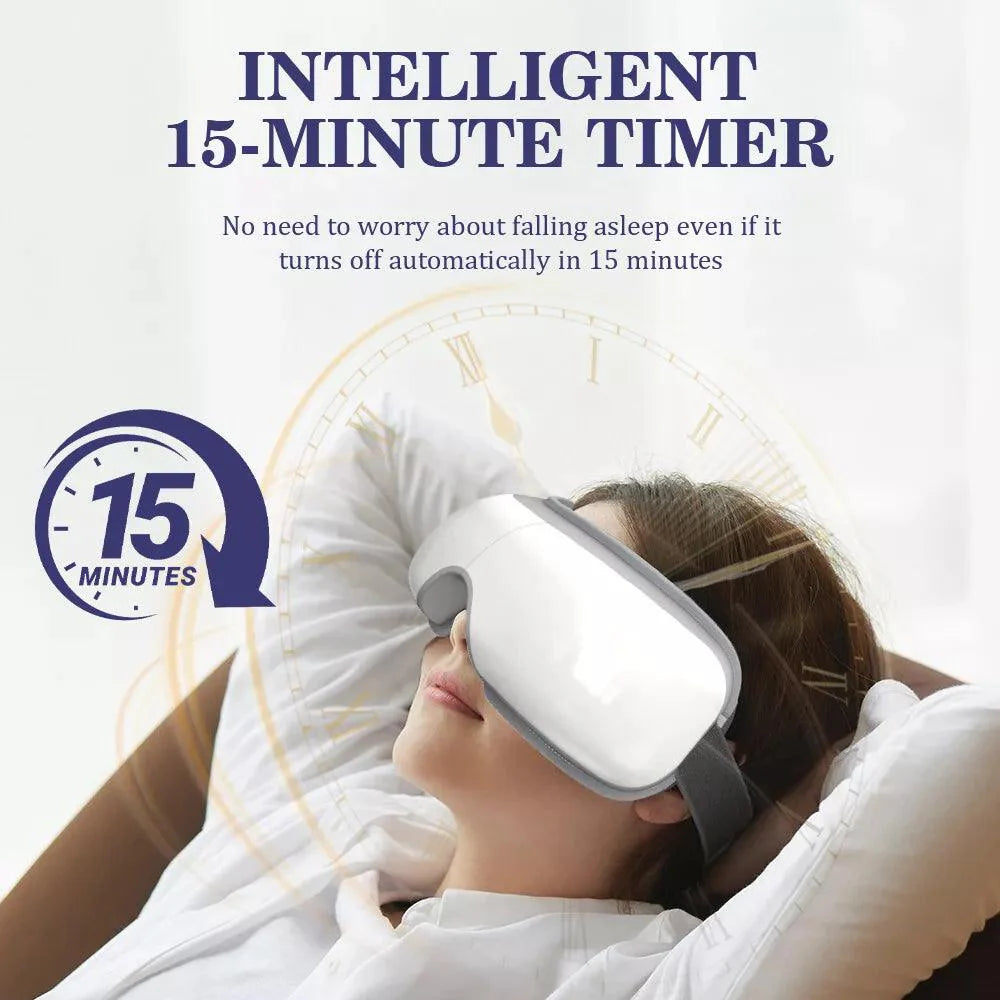 Electric Eye Massager - Rechargeable Eye Therapy Mask with Hot Compress/Air Pressure/Bluetooth Music and 5 Working Modes Personal Care - Tophatter Daily Deals