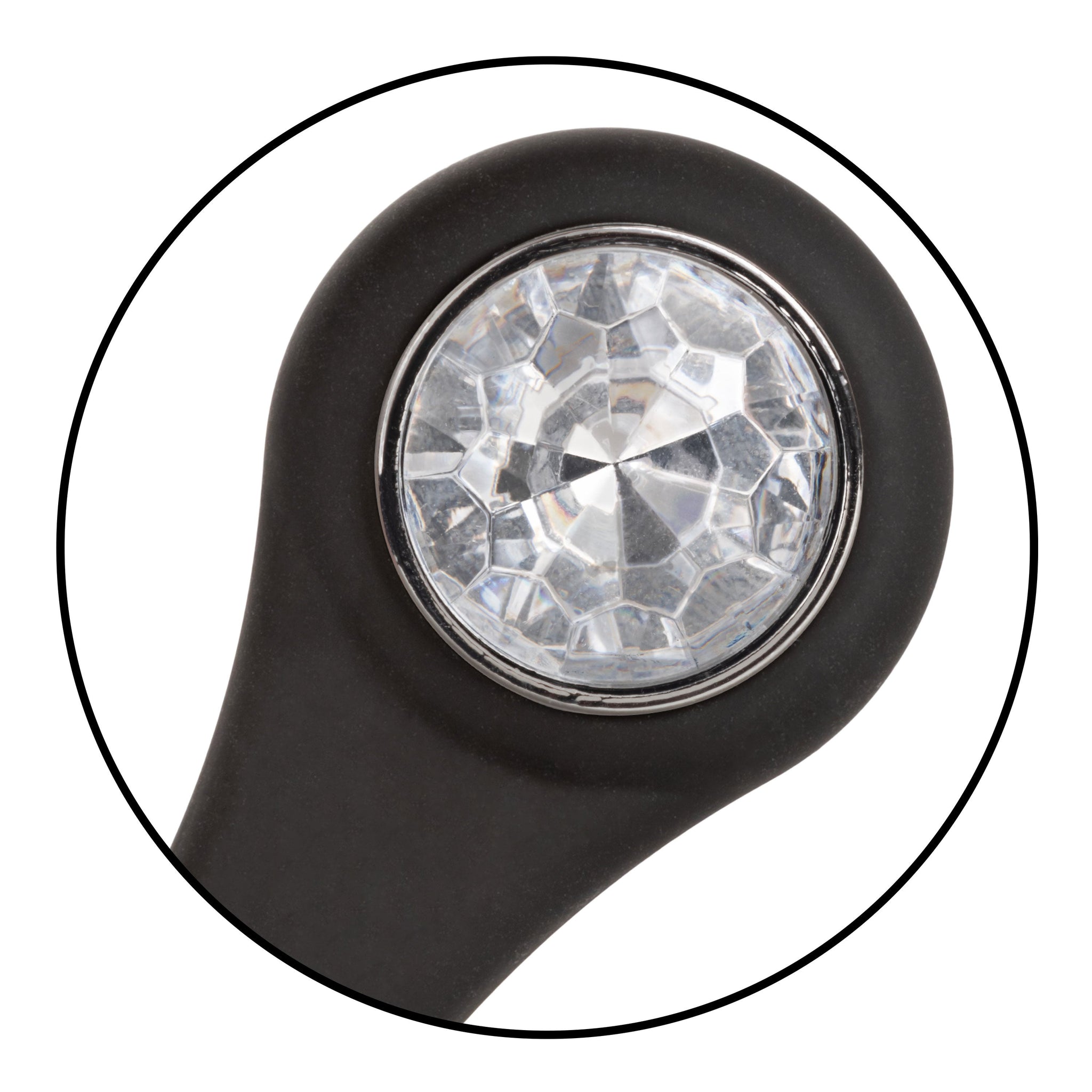 Star Fucker XL Teardrop Plug Black Silicone and Silver Metal Dual Enhancer with Sparkling Gem Accent > Anal Range > Prostate Plugs - Tophatter Daily Deals