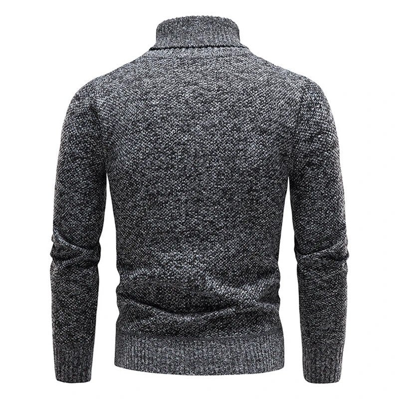 Warm Classic Men's Turtleneck Sweater - Fitted Wool, Winter - Tophatter Daily Deals