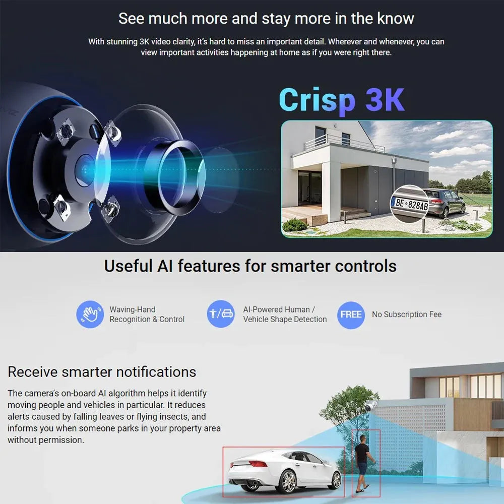 EZVIZ H3C 3K 5MP SMART OUTDOOR BULLET CAMERA - Tophatter's Army Deals CCTV - Tophatter Daily Deals