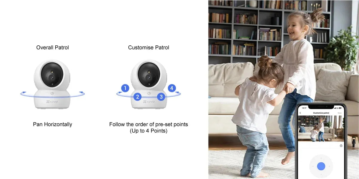 EZVIZ H6C PRO 2K+ 4MP SMART INDOOR CAMERA - Tophatter's Army Deals CCTV - Tophatter Daily Deals