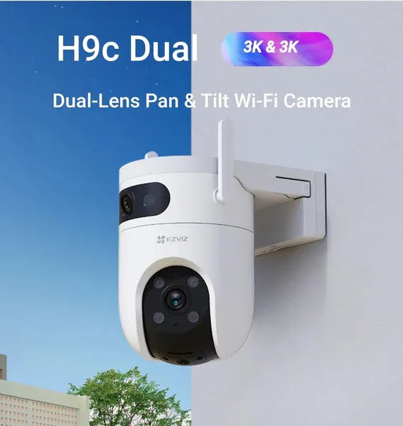 EZVIZ H9C DUAL 3K 5MP+5MP SMART OUTDOOR CAMERA - Tophatter's Army Deals CCTV - Tophatter Daily Deals