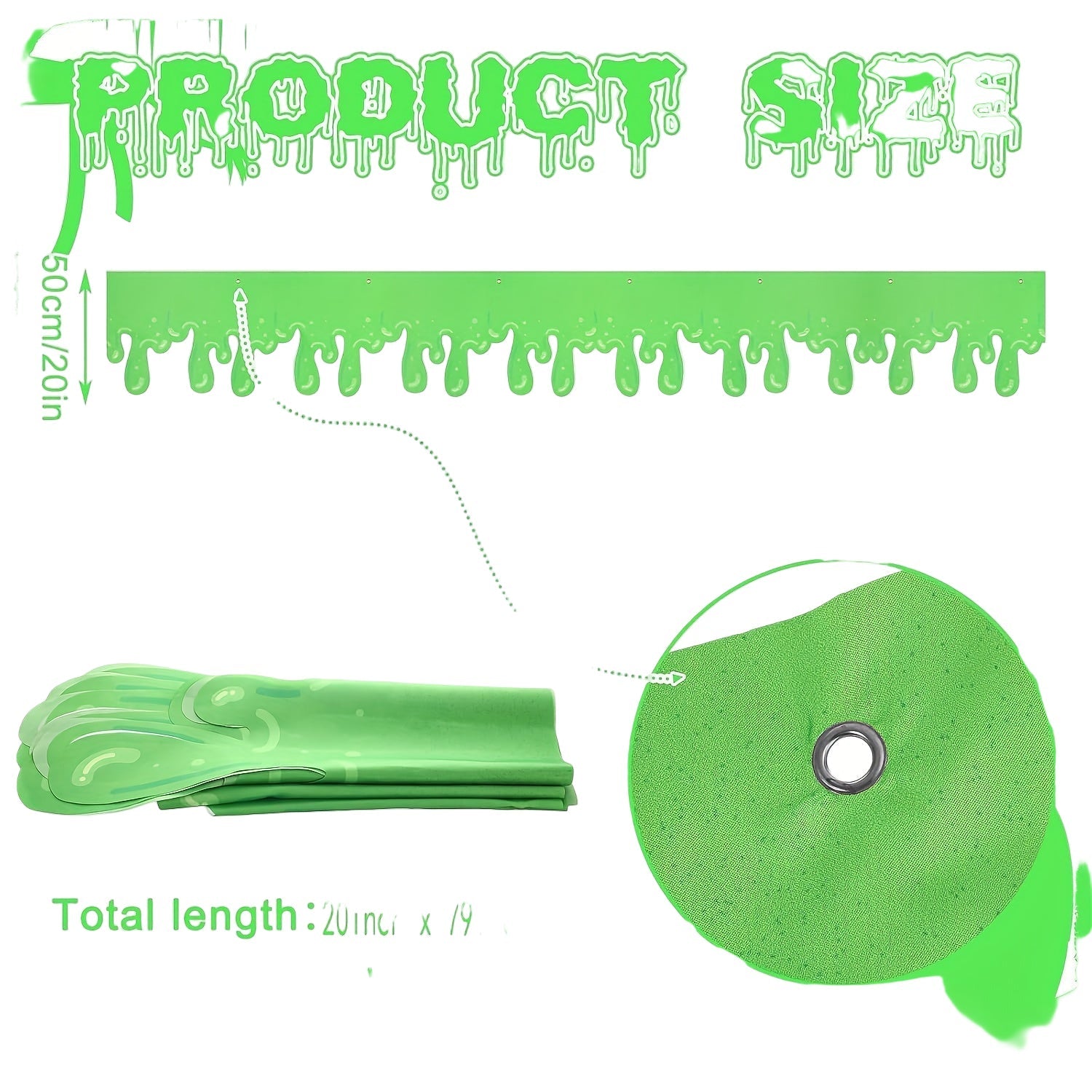 Halloween UV Reactive Green Slime Banner Halloween - Tophatter Daily Deals