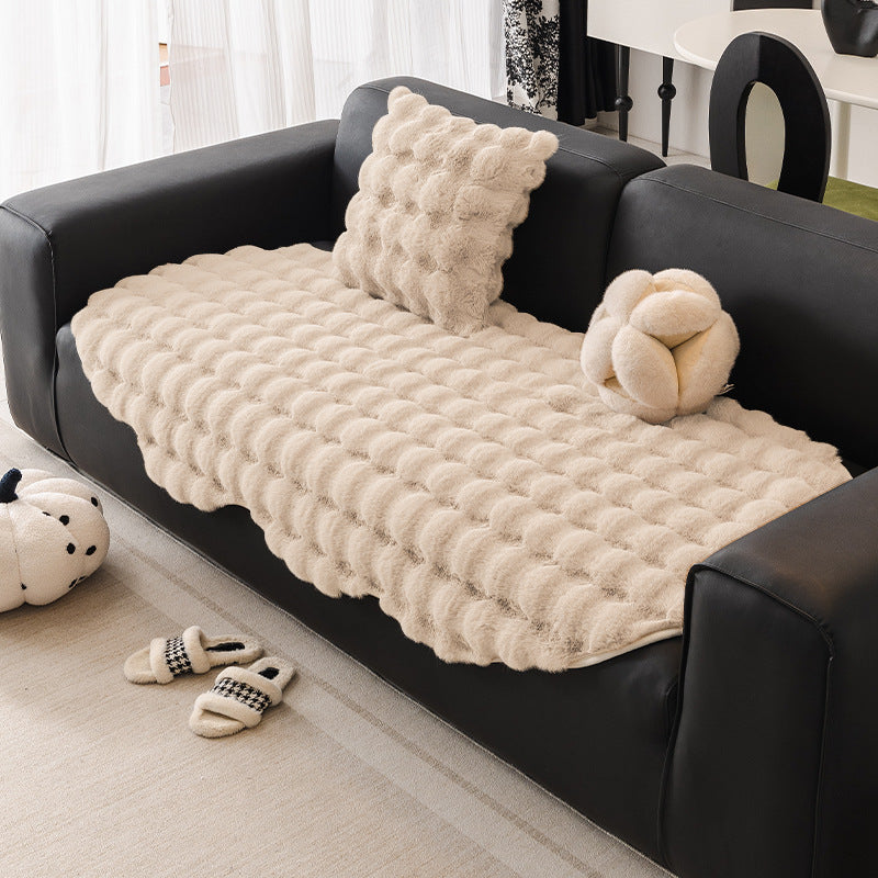 Autumn And Winter Thickening Irregular Sofa Cushion Light Camel 0 - Tophatter Daily Deals
