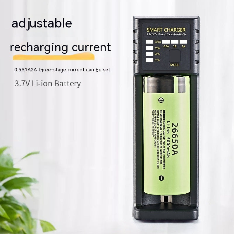18650 Charger 4 Slot USB Lithium Ion 37V Battery Aani-mh 12V Battery High Current 2A Charging Case Single slot 26650style 0 - Tophatter Daily Deals