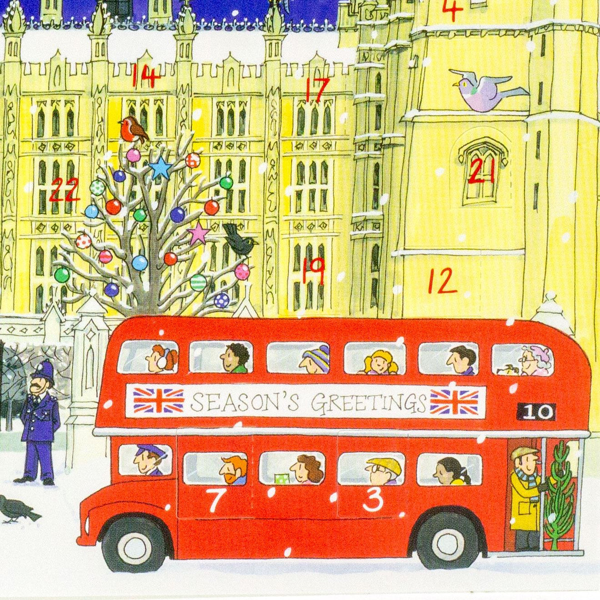 Palace of Westminster - Christmas Advent Calendar Greetings Card & Envelope Advent Calendar - Tophatter Daily Deals