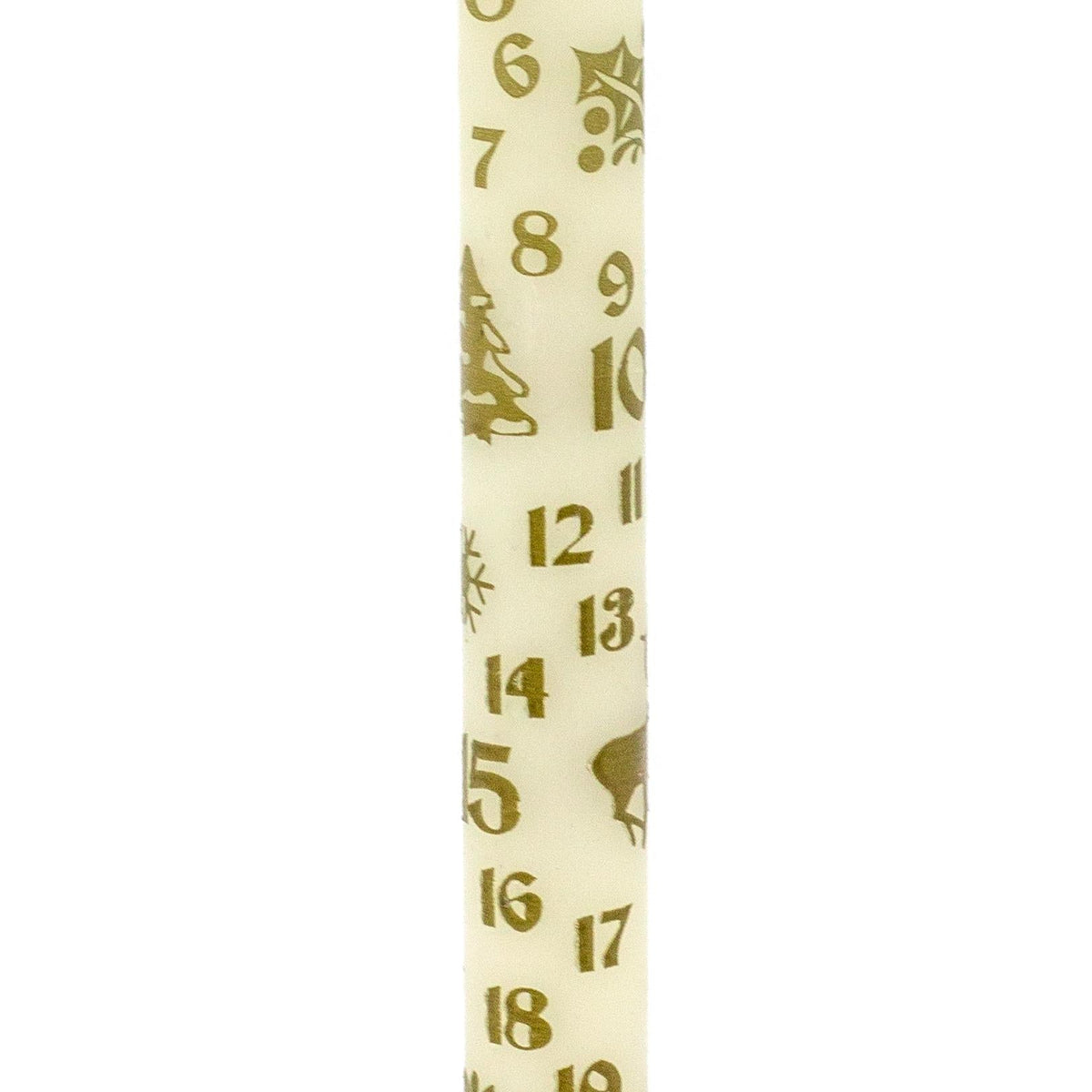 Traditional Christmas Advent Calendar Dinner Candle - Cream Advent Candle Advent Candle - Tophatter Daily Deals