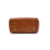 Vintage PU Leather Handbag with Multi Pocket Organizer Insert Handbags & Wallets - Tophatter Daily Deals