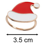 Set of 4 Santa Hat Christmas Napkin Rings | 4 Novelty Napkin Holders for Xmas Napkin Rings - Tophatter Daily Deals