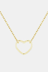 925 Sterling Silver Heart Shape Pendant Necklace Necklaces - Tophatter Daily Deals