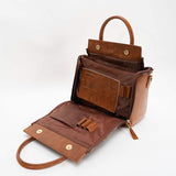 Vintage PU Leather Handbag with Multi Pocket Organizer Insert Handbags & Wallets - Tophatter Daily Deals
