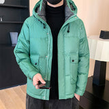 Insulating Men's Down Jacket - Short Boxy, Polyester, City 3D Changing Face Moving Picture Frame - Tophatter Daily Deals