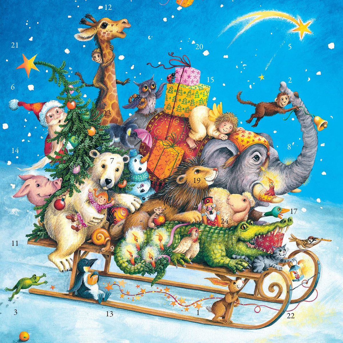 Whizzing Through The Snow Christmas Advent Calendar Traditional Advent Calendar Advent Calendar - Tophatter Daily Deals