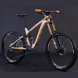 Aluminum Alloy Soft Tail Oil Brake Damping Mountain Bike Bicyc Beige 0 - Tophatter Daily Deals