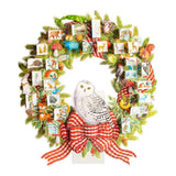 Snowy Owl 3D Christmas Advent Calendar | Christmas Wreath-Shaped Calendar - 33cm Advent Calendar - Tophatter Daily Deals
