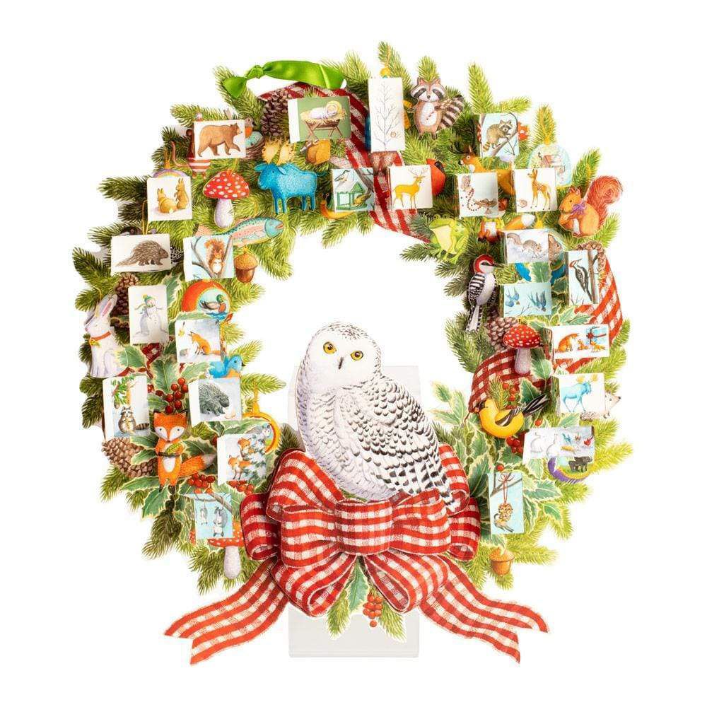 Snowy Owl 3D Christmas Advent Calendar | Christmas Wreath-Shaped Calendar - 33cm Advent Calendar - Tophatter Daily Deals