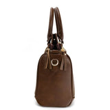 Vintage PU Leather Handbag with Multi Pocket Organizer Insert Handbags & Wallets - Tophatter Daily Deals