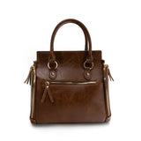 Vintage PU Leather Handbag with Multi Pocket Organizer Insert Handbags & Wallets - Tophatter Daily Deals