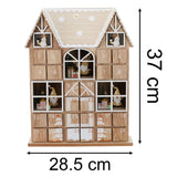 Wooden House Advent Calendar with 24 Drawers and LED Lights | Christmas Calendar Advent Calendar - Tophatter Daily Deals