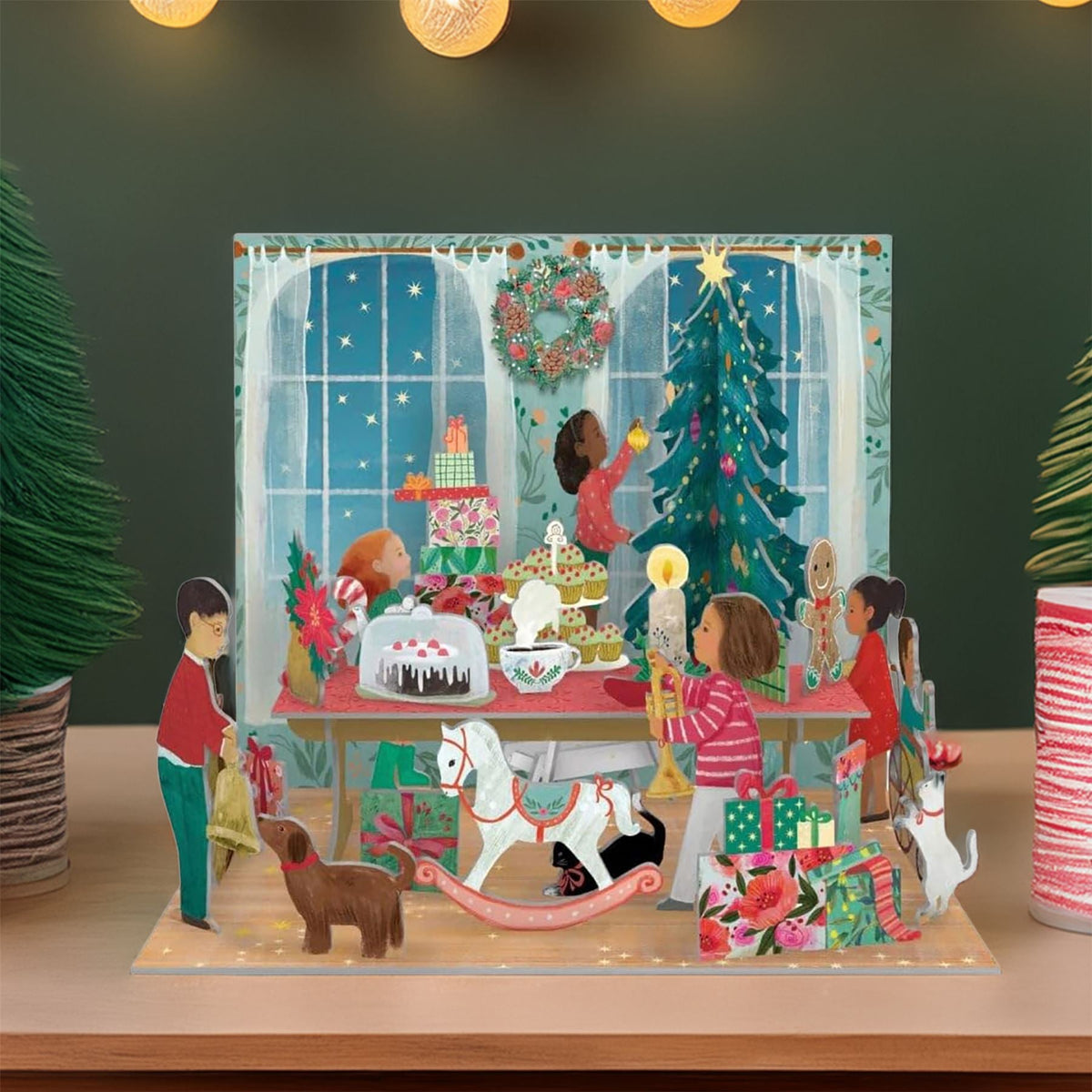 3D Pop & Slot A Christmas Party Free Standing Christmas Advent Calendar Advent Calendar - Tophatter Daily Deals