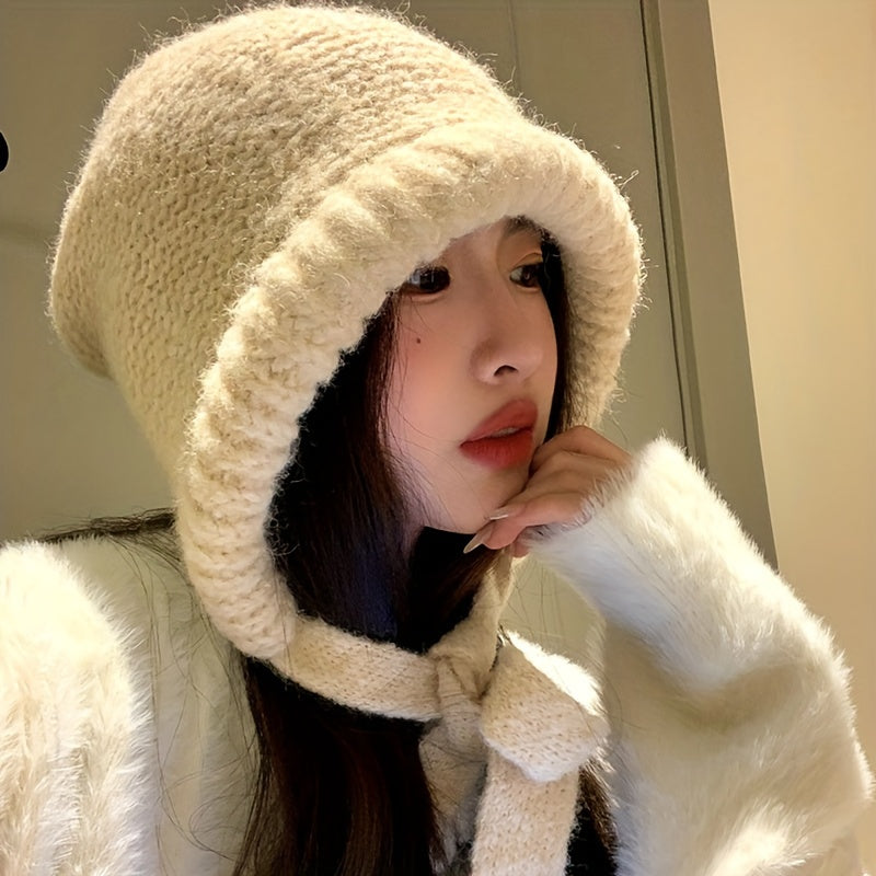 Winter Knit Earflap Hat that Converts to a Crossbody Bag Hat - Tophatter Daily Deals