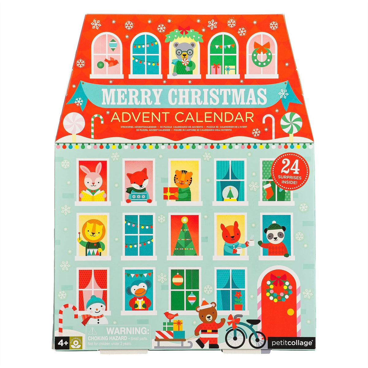 Childrens Christmas Advent Calendar House | Kids 3D Pop-Up Playset with Figures Advent Calendar - Tophatter Daily Deals
