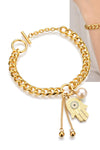 Hamsa Hand Chunky Chain Bracelet Bracelets - Tophatter Daily Deals