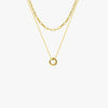 Titanium Steel Double-Layered Necklace Gold One Size Necklaces - Tophatter Daily Deals