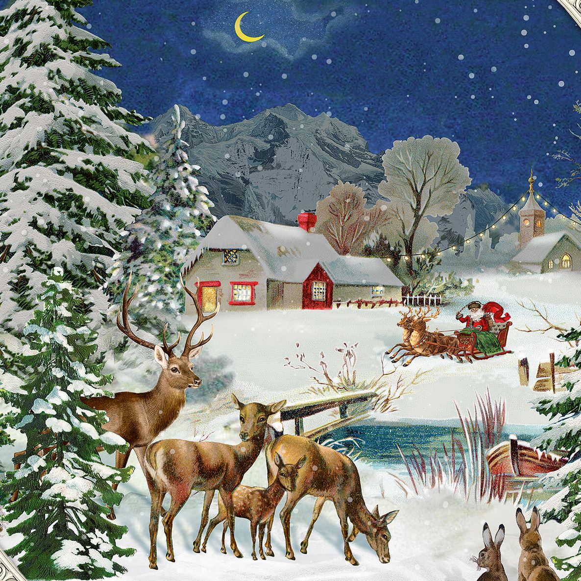 Winter Wildlife Lantern Christmas Advent Calendar | Traditional Advent Calendar Advent Calendar - Tophatter Daily Deals