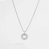 925 Sterling Silver Zircon Pendant Necklace Silver One Size Necklaces - Tophatter Daily Deals