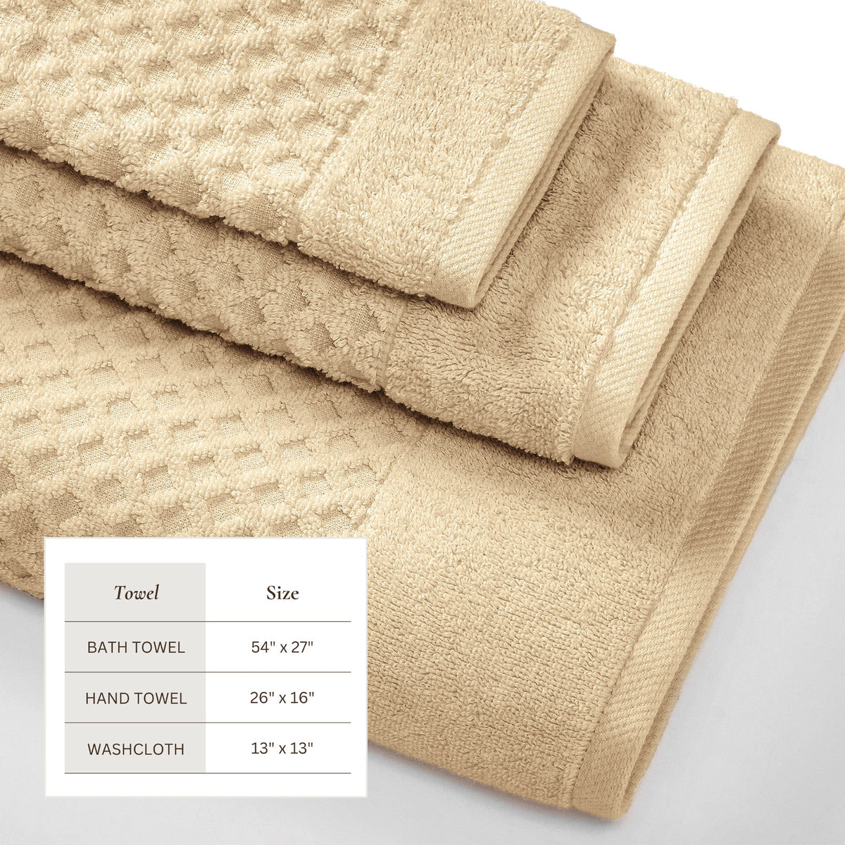 Cotton Diamond Waffle Weave Bath Towel Set - Grayson Collection Bath - Tophatter Daily Deals