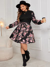 Honey Plus Size Tied Printed Long Sleeve Dress Casual Dresses - Tophatter Daily Deals