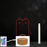 3D Acrylic Board Handwriting Message Board LED Light Style7 Wood grain B 0 - Tophatter Daily Deals