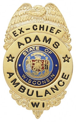 F122 - Custom Engraved Badge by Smith & Warren - Tophatter's Weapons'N'Deals Eagle Top - Tophatter Daily Deals